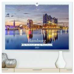 Hamburg - Die Weltstadt an der Waterkant (hochwertiger Premium Wandkalender 2025 DIN A2 quer), Kunstdruck in Hochglanz - Calvendo;AkremaFotoArt