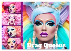 Drag Queens. Glamouröse und wunderschöne Drag-Kunst (Wandkalender 2025 DIN A2 quer), CALVENDO Monatskalender