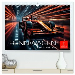 Rennwagen Fantasien (hochwertiger Premium Wandkalender 2025 DIN A2 quer), Kunstdruck in Hochglanz - Calvendo;Roder, Peter