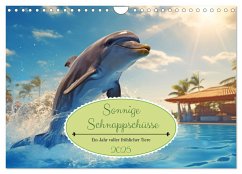 Sonnige Schnappschüsse - Ein Jahr voller fröhlicher Tiere (Wandkalender 2025 DIN A4 quer), CALVENDO Monatskalender