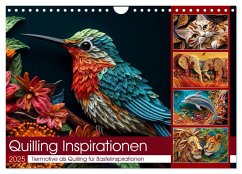 Quilling Inspirationen (Wandkalender 2025 DIN A4 quer), CALVENDO Monatskalender