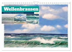 Wellenbrausen - Gemalte Wellen von Michaela Spreider (Wandkalender 2025 DIN A4 quer), CALVENDO Monatskalender