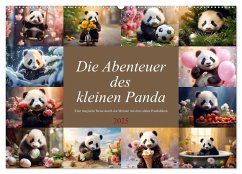 Die Abenteuer des kleinen Panda (Wandkalender 2025 DIN A2 quer), CALVENDO Monatskalender