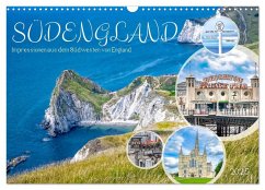 Südengland - Impressionen aus dem Südwesten von England (Wandkalender 2025 DIN A3 quer), CALVENDO Monatskalender