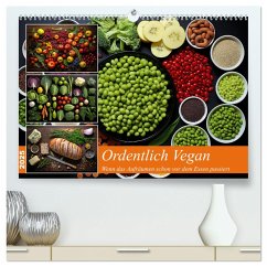 Ordentlich Vegan (hochwertiger Premium Wandkalender 2025 DIN A2 quer), Kunstdruck in Hochglanz