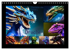 Phantasievolle Welt der Drachen (Wandkalender 2025 DIN A4 quer), CALVENDO Monatskalender