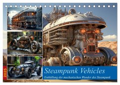 Steampunk Vehicles (Tischkalender 2025 DIN A5 quer), CALVENDO Monatskalender