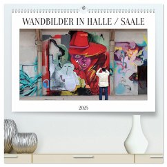 WANDBILDER IN HALLE / SAALE (hochwertiger Premium Wandkalender 2025 DIN A2 quer), Kunstdruck in Hochglanz