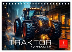 Traktor Fantasien (Tischkalender 2025 DIN A5 quer), CALVENDO Monatskalender