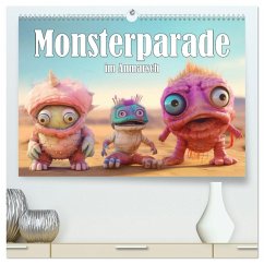 Monsterparade im Anmarsch (hochwertiger Premium Wandkalender 2025 DIN A2 quer), Kunstdruck in Hochglanz