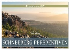 Schneeberg Perspektiven - Elbsandstein (Wandkalender 2025 DIN A2 quer), CALVENDO Monatskalender