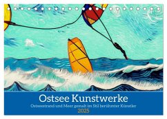Ostsee Kunstwerke (Tischkalender 2025 DIN A5 quer), CALVENDO Monatskalender