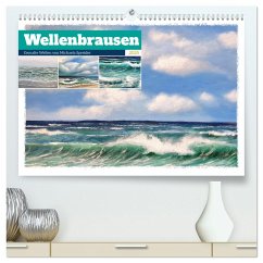 Wellenbrausen - Gemalte Wellen von Michaela Spreider (hochwertiger Premium Wandkalender 2025 DIN A2 quer), Kunstdruck in Hochglanz