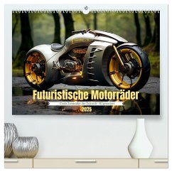 Futuristische Motorräder (hochwertiger Premium Wandkalender 2025 DIN A2 quer), Kunstdruck in Hochglanz