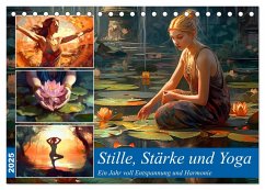 Stille, Stärke und Yoga (Tischkalender 2025 DIN A5 quer), CALVENDO Monatskalender