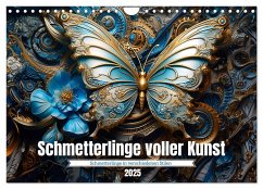 Schmetterlinge voller Kunst (Wandkalender 2025 DIN A4 quer), CALVENDO Monatskalender