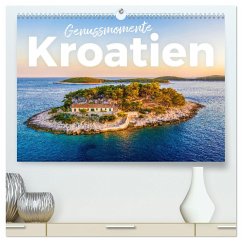 Genussmomente Kroatien (hochwertiger Premium Wandkalender 2025 DIN A2 quer), Kunstdruck in Hochglanz