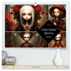 Little Gothic Queens. Surrealistische Illustrationen (hochwertiger Premium Wandkalender 2025 DIN A2 quer), Kunstdruck in Hochglanz - Calvendo;Hurley, Rose