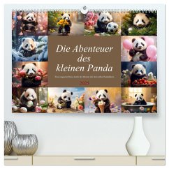 Die Abenteuer des kleinen Panda (hochwertiger Premium Wandkalender 2025 DIN A2 quer), Kunstdruck in Hochglanz