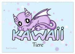 niedliche Kawaii Tiere (Wandkalender 2025 DIN A2 quer), CALVENDO Monatskalender