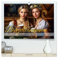 Bierzeltköniginnen - Biergenuss im Dirndl (hochwertiger Premium Wandkalender 2025 DIN A2 quer), Kunstdruck in Hochglanz
