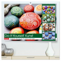 Do-It-Yourself Kunst - Entdecke die Freude am Steine bemalen (hochwertiger Premium Wandkalender 2025 DIN A2 quer), Kunstdruck in Hochglanz