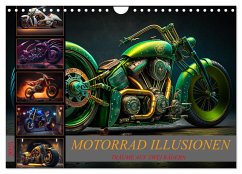 Motorrad illusionen (Wandkalender 2025 DIN A4 quer), CALVENDO Monatskalender