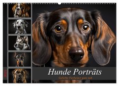 Hunde Porträts (Wandkalender 2025 DIN A2 quer), CALVENDO Monatskalender