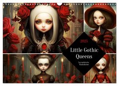 Little Gothic Queens. Surrealistische Illustrationen (Wandkalender 2025 DIN A3 quer), CALVENDO Monatskalender