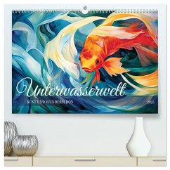 Unterwasserwelt, bunt und wunderschön (hochwertiger Premium Wandkalender 2025 DIN A2 quer), Kunstdruck in Hochglanz