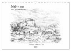 ZeitZeichnen - Reise in Stolbergs Vergangenheit (Wandkalender 2025 DIN A3 quer), CALVENDO Monatskalender - Calvendo;Altena, Christian