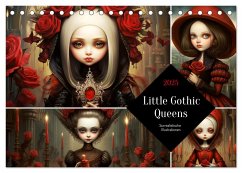 Little Gothic Queens. Surrealistische Illustrationen (Tischkalender 2025 DIN A5 quer), CALVENDO Monatskalender