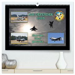 AIR DEFENDER 2023 - über den Zaun geschaut (hochwertiger Premium Wandkalender 2025 DIN A2 quer), Kunstdruck in Hochglanz