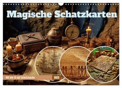 Magische Schatzkarten (Wandkalender 2025 DIN A3 quer), CALVENDO Monatskalender