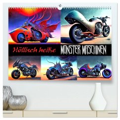 Höllisch heiße Monster Maschinen (hochwertiger Premium Wandkalender 2025 DIN A2 quer), Kunstdruck in Hochglanz