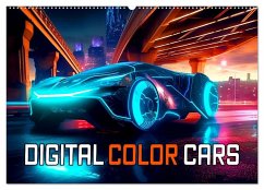 Digital Color Cars (Wandkalender 2025 DIN A2 quer), CALVENDO Monatskalender