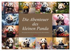 Die Abenteuer des kleinen Panda (Tischkalender 2025 DIN A5 quer), CALVENDO Monatskalender