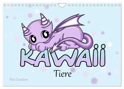 niedliche Kawaii Tiere (Wandkalender 2025 DIN A4 quer), CALVENDO Monatskalender