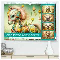 Fabelhafte Maschinen. Pop-Surrealistische Roboter-Tiere (hochwertiger Premium Wandkalender 2025 DIN A2 quer), Kunstdruck in Hochglanz