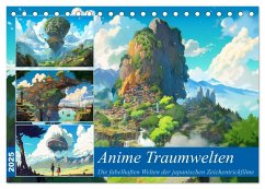 Anime Traumwelten (Tischkalender 2025 DIN A5 quer), CALVENDO Monatskalender