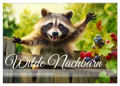 Wilde Nachbarn - Tierisches Treiben im Gartenparadies! (Wandkalender 2025 DIN A2 quer), CALVENDO Monatskalender