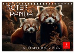 Roter Panda - gefährdeter Katzenbär (Tischkalender 2025 DIN A5 quer), CALVENDO Monatskalender - Calvendo;Roder, Peter