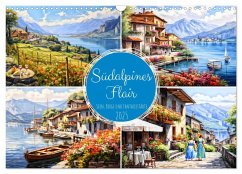 Südalpines Flair - Seen, Berge und Fantasiestädte (Wandkalender 2025 DIN A3 quer), CALVENDO Monatskalender
