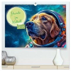 Hunde im Weltall (hochwertiger Premium Wandkalender 2025 DIN A2 quer), Kunstdruck in Hochglanz - Calvendo;Kowalski, Rupert