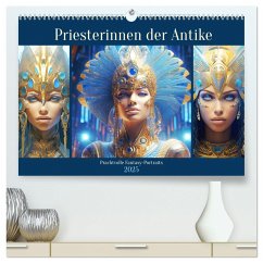 Priesterinnen der Antike. Prachtvolle Fantasy-Portraits (hochwertiger Premium Wandkalender 2025 DIN A2 quer), Kunstdruck in Hochglanz
