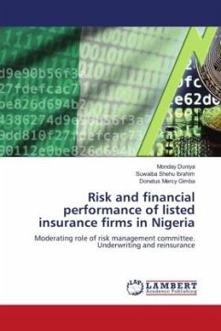 Risk and financial performance of listed insurance firms in Nigeria - Duniya, Monday;Shehu Ibrahim, Suwaiba;Mercy Gimba, Donatus