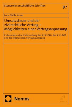 Umsatzsteuer und der zivilrechtliche Vertrag - Möglichkeiten einer Vertragsanpassung (eBook, PDF) - Karrer, Luna Stella
