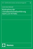 Rücknahme der Lizenzbereitschaftserklärung nach § 23 VII PatG (eBook, PDF)