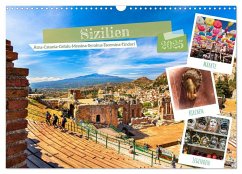 Sizilien, Ätna-Catania-Cefalu-Messina-Syrakus-Taormina-Tindari (Wandkalender 2025 DIN A3 quer), CALVENDO Monatskalender - Calvendo;Männel, Ulrich