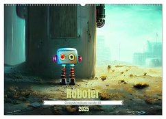 Roboter - Computerträume aus der KI (Wandkalender 2025 DIN A2 quer), CALVENDO Monatskalender